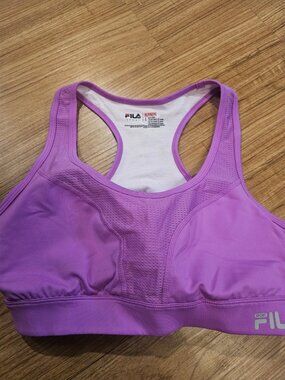 Fila Performance Running Sports Bra Purple Workout Womens Size Large